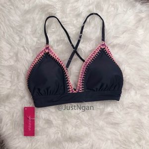 Crochet Trim Triangle Bikini Set